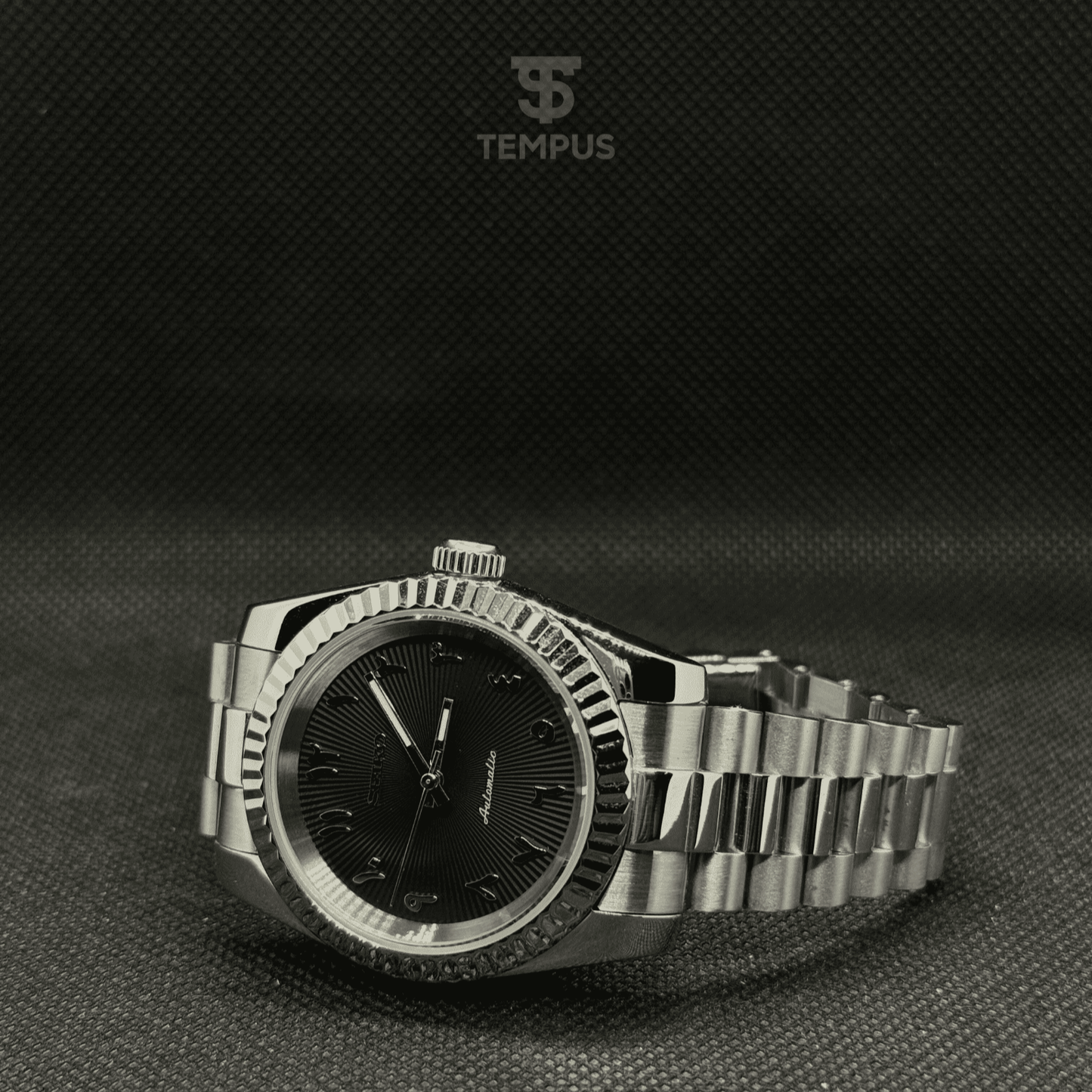 Datejust Mod- Textured Arabic Black
