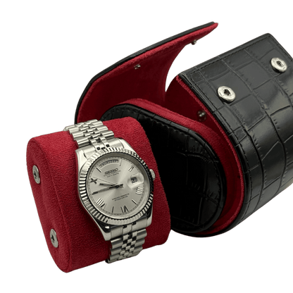 Crocodile Leather Watch Roll