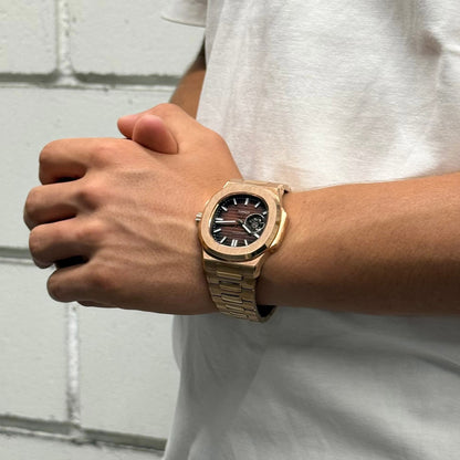 Nautilus Mod - Rose Gold Chocolate Open Heart