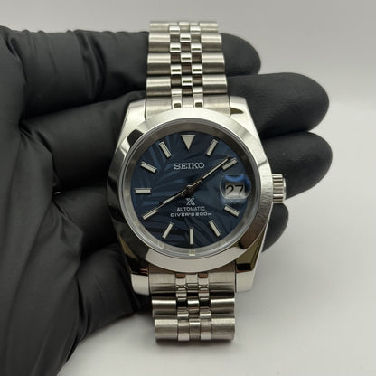 Datejust Mod - Palm Leaf Smooth Blue