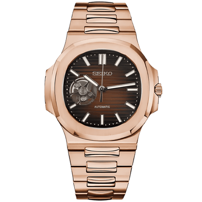 Nautilus Mod - Rose Gold Chocolate Open Heart