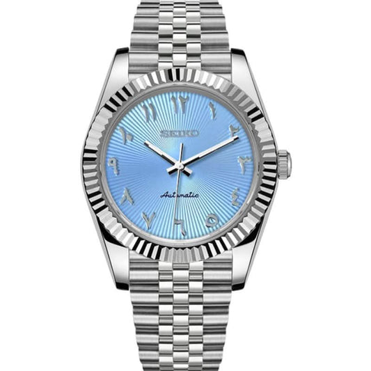 Datejust Mod - Textured Arabic Baby Blue