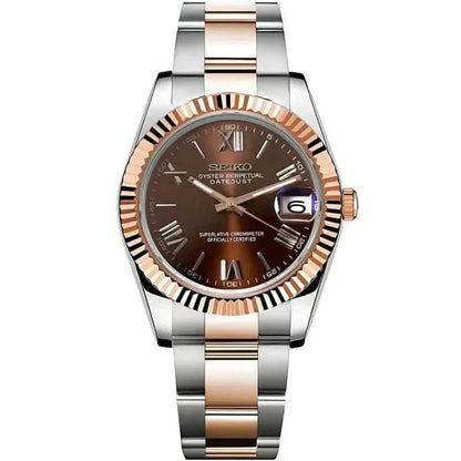 Datejust Mod - Roman Two-Tone Chocolate