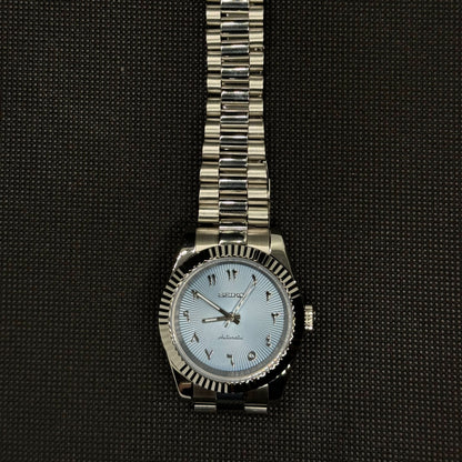 Datejust Mod - Textured Arabic Baby Blue